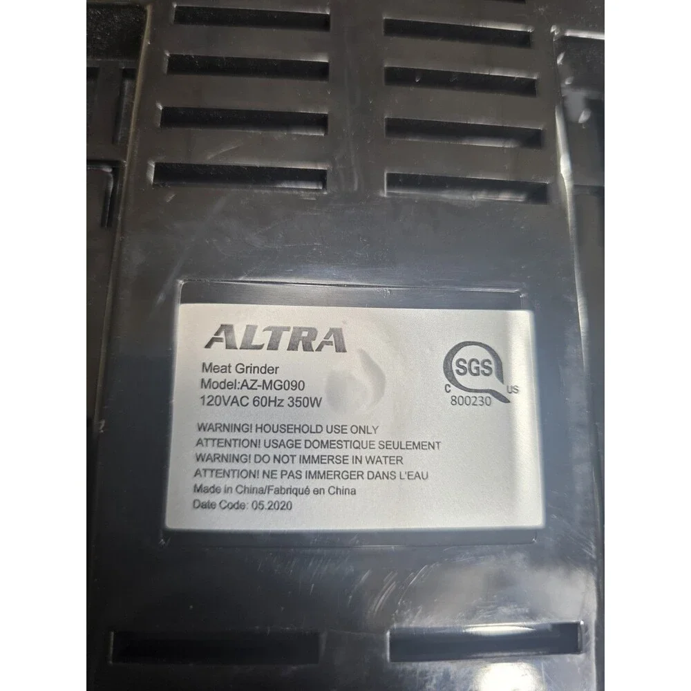 Altra Electric Meat Grinder Model AZ-MG090  Meat Poultry Seafood etc